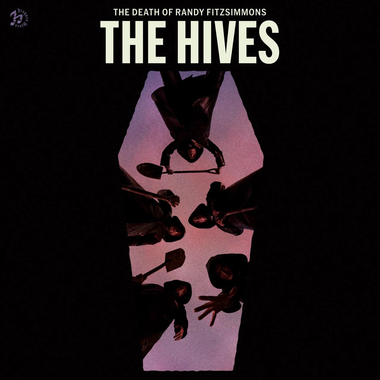 CD cover for The Hivesā āThe Death Of Randy Fitzsimmonsā with silhouetted figures.