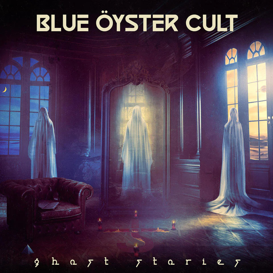 Blue Öyster Cult “Ghost Stories” album cover with ghostly figures in a room.