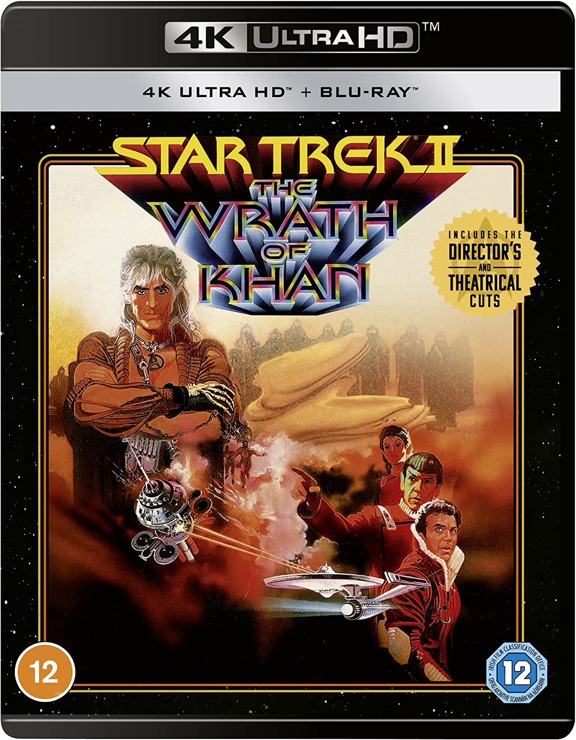 “Star Trek II: The Wrath of Khan” 4K UHD Blu-ray case with film artwork.
