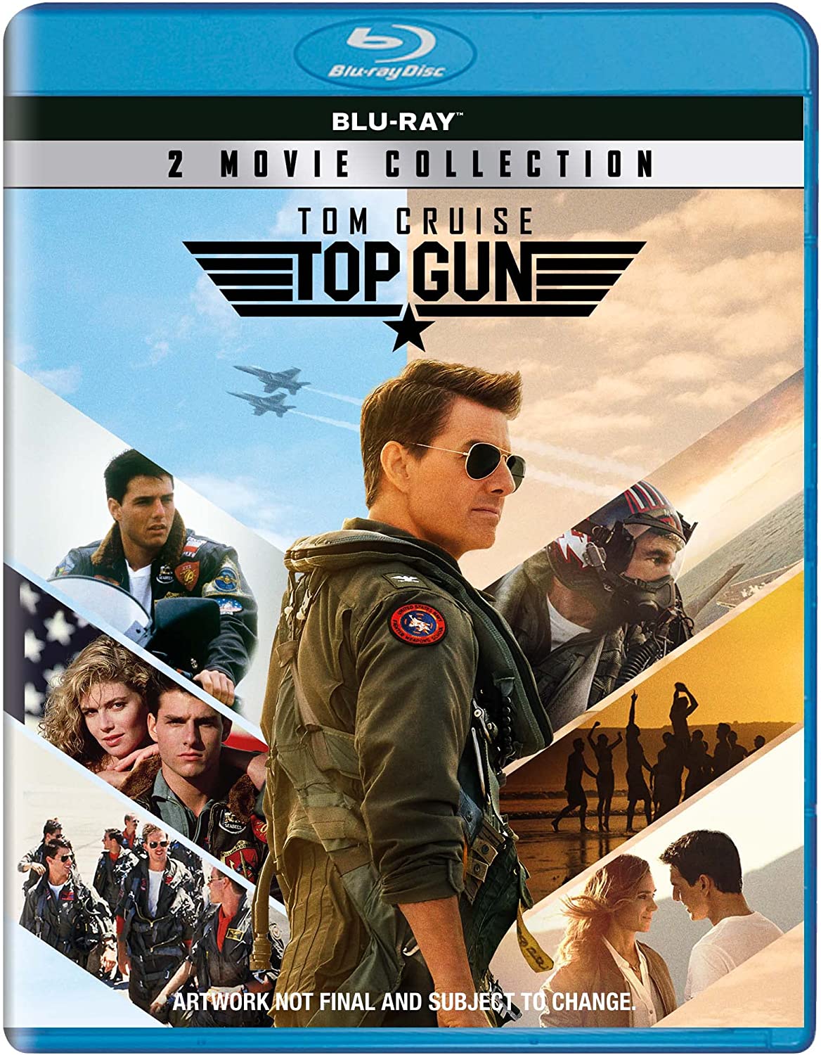 "Blue-ray case with Tom Cruise in a flight suit on the cover."
