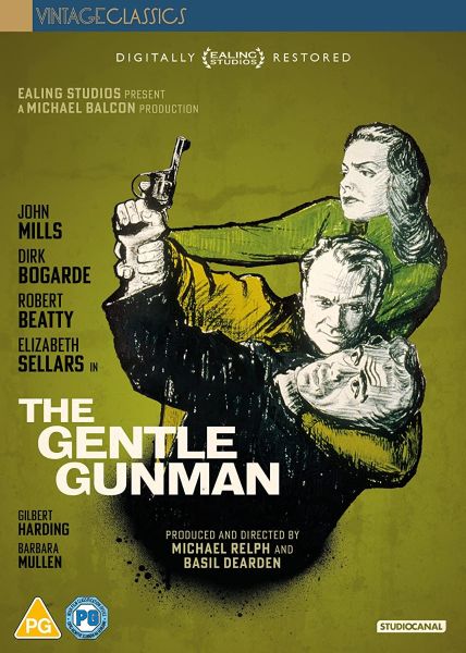 DVD cover for "Gentle Gunman", likely featuring a man with a gun.