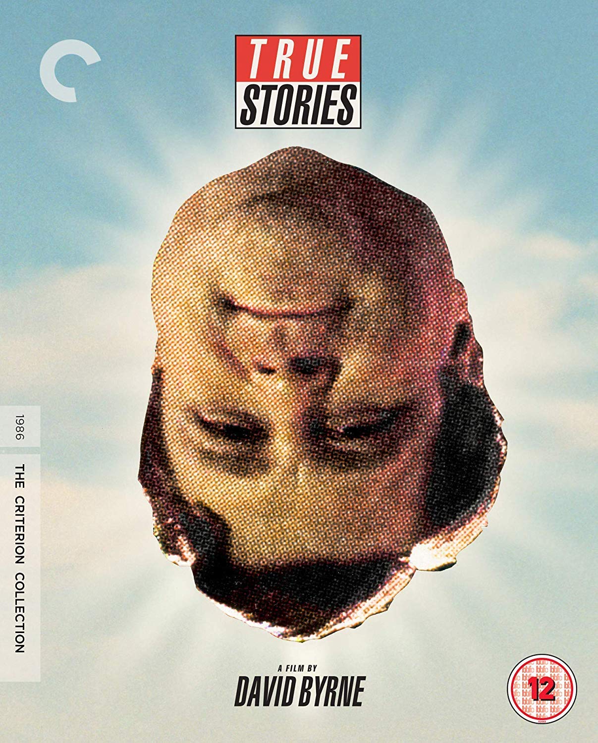 A Blu-ray cover featuring a surreal image of a head against a cloudy sky.