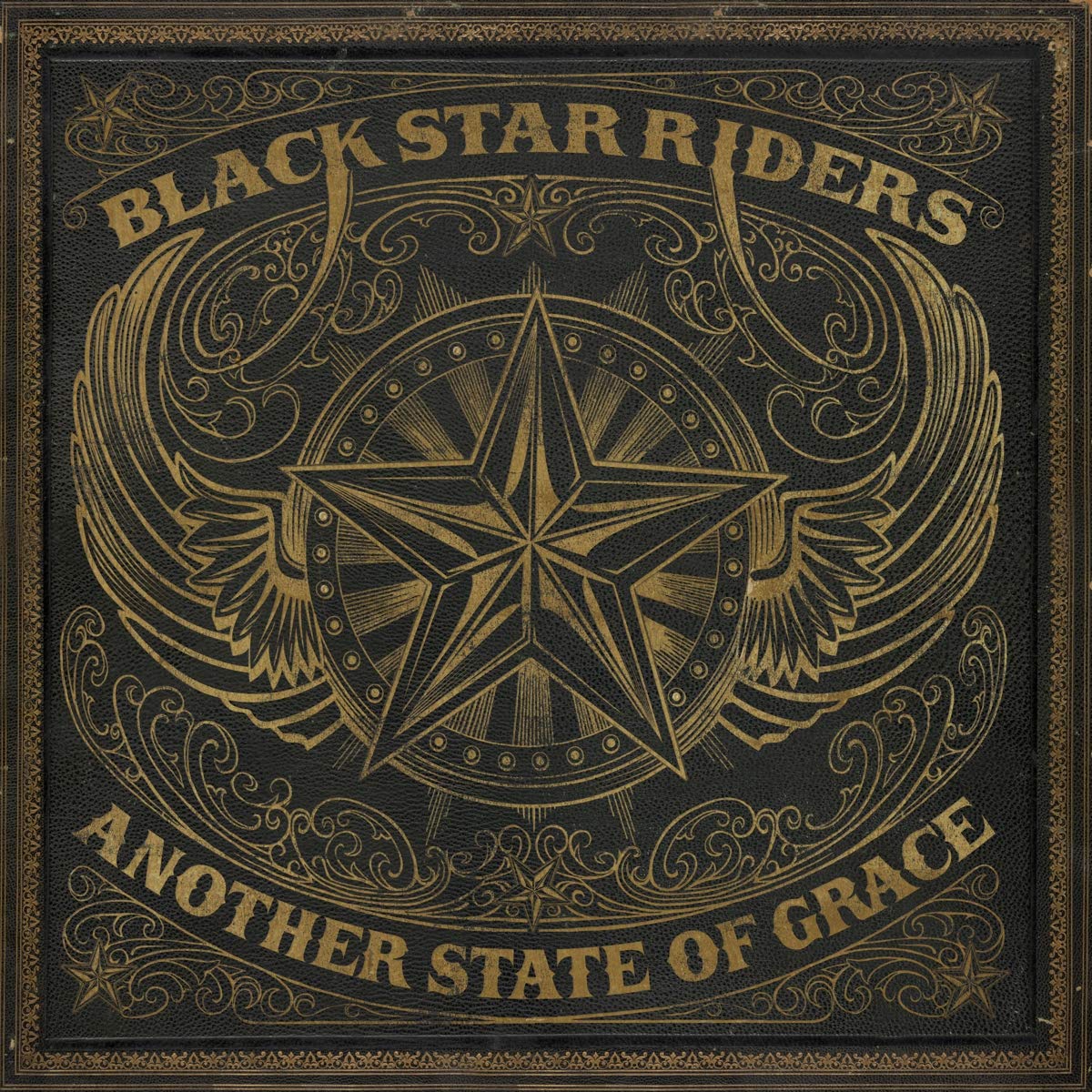 Black Star Riders album cover with gold star and wings on black background.