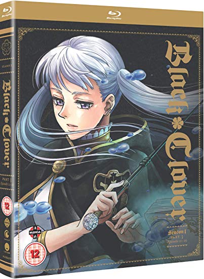 "Blu-ray case featuring anime character with silver hair holding a sword, black and gold design."