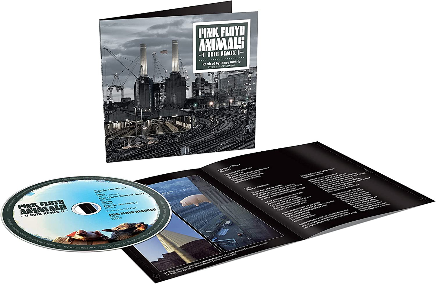 Pink Floyd "Animals" CD, disc, and booklet on a white background.