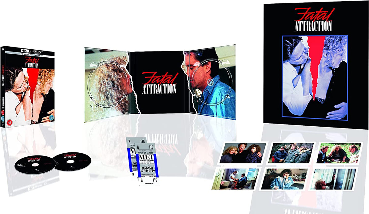 Fatal Attraction collector’s edition packaging with film stills and discs.