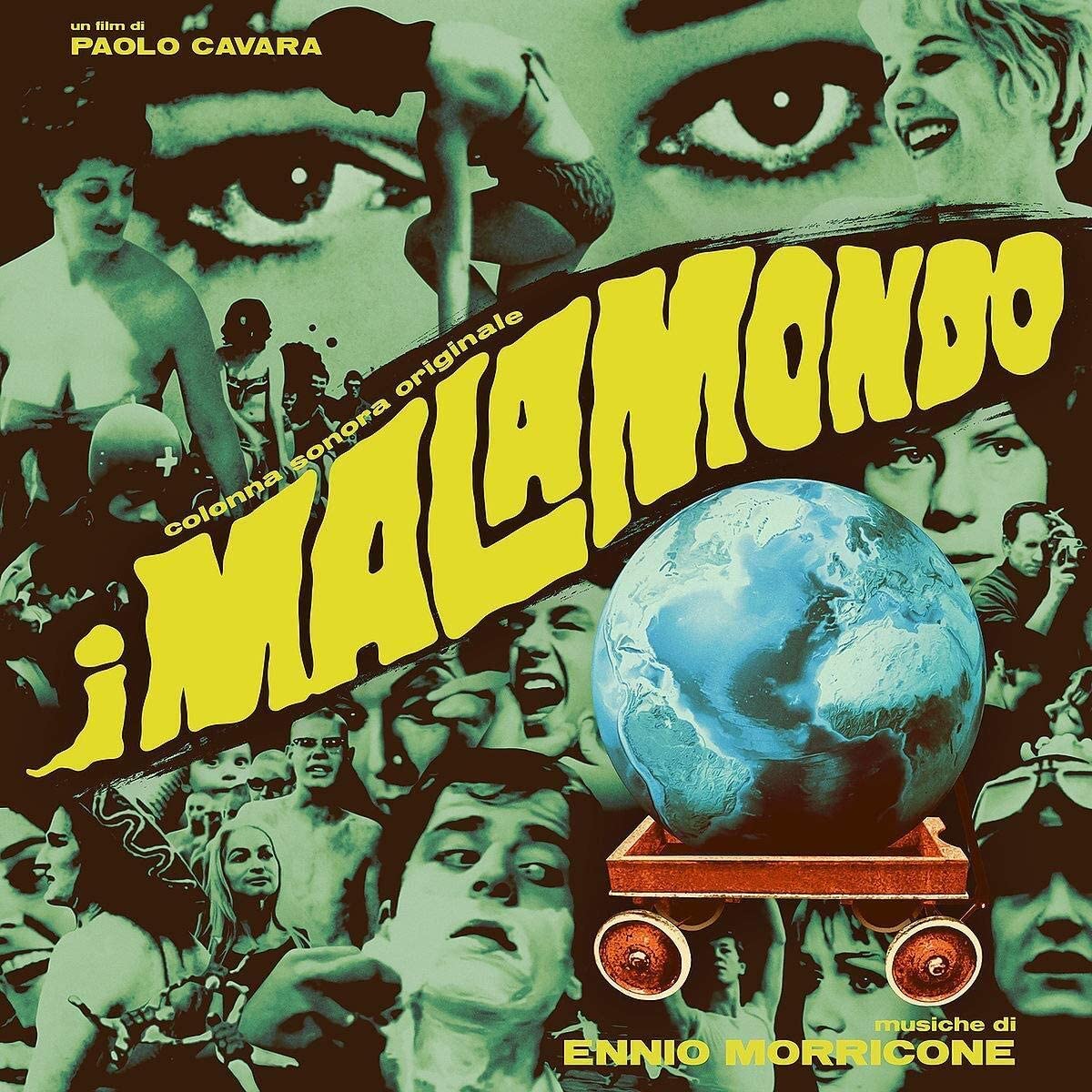 CD cover for Ennio Morricone’s “I Malamondo,” featuring surreal, green-toned imagery.