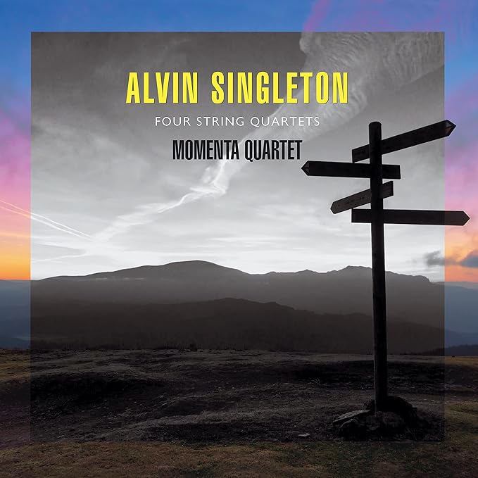 CD cover for Alvin Singleton’s “Four String Quartets” by Momenta Quartet.