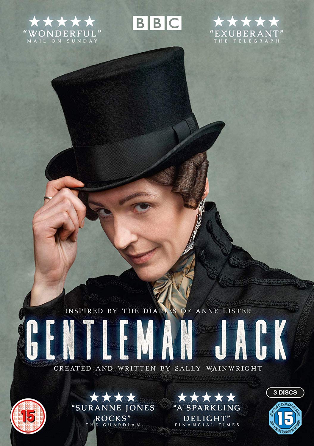 DVD cover featuring a woman in a top hat and black coat.