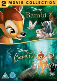 DVD cover featuring Bambi and Thumper against a yellow and orange background.