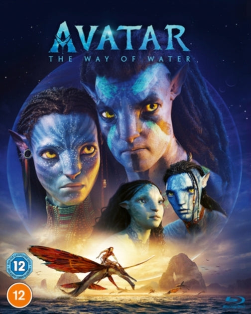 Blu-ray case for Avatar: The Way of Water, featuring oceanic imagery.