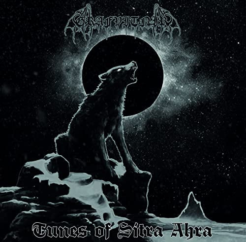 Black and white album cover featuring a howling wolf against a dark sky.