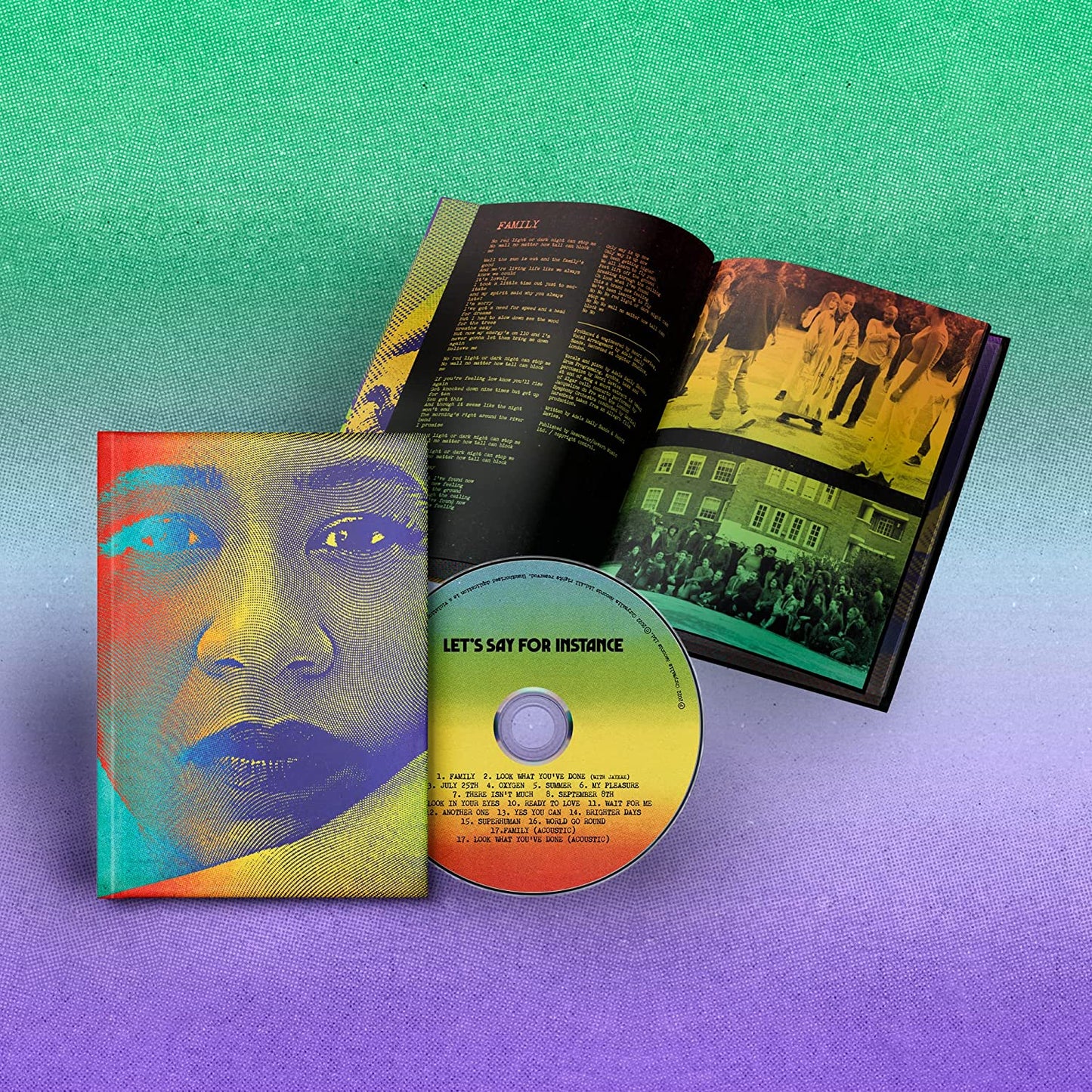 CD case, disc, and open booklet for Emeli Sandé’s “Let’s Say For Instance.”