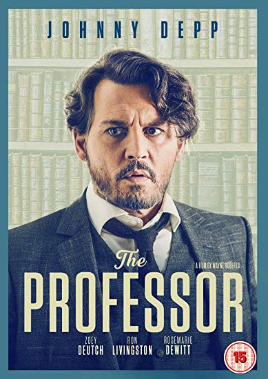 DVD cover featuring Johnny Depp in a suit, with "The Professor" title.