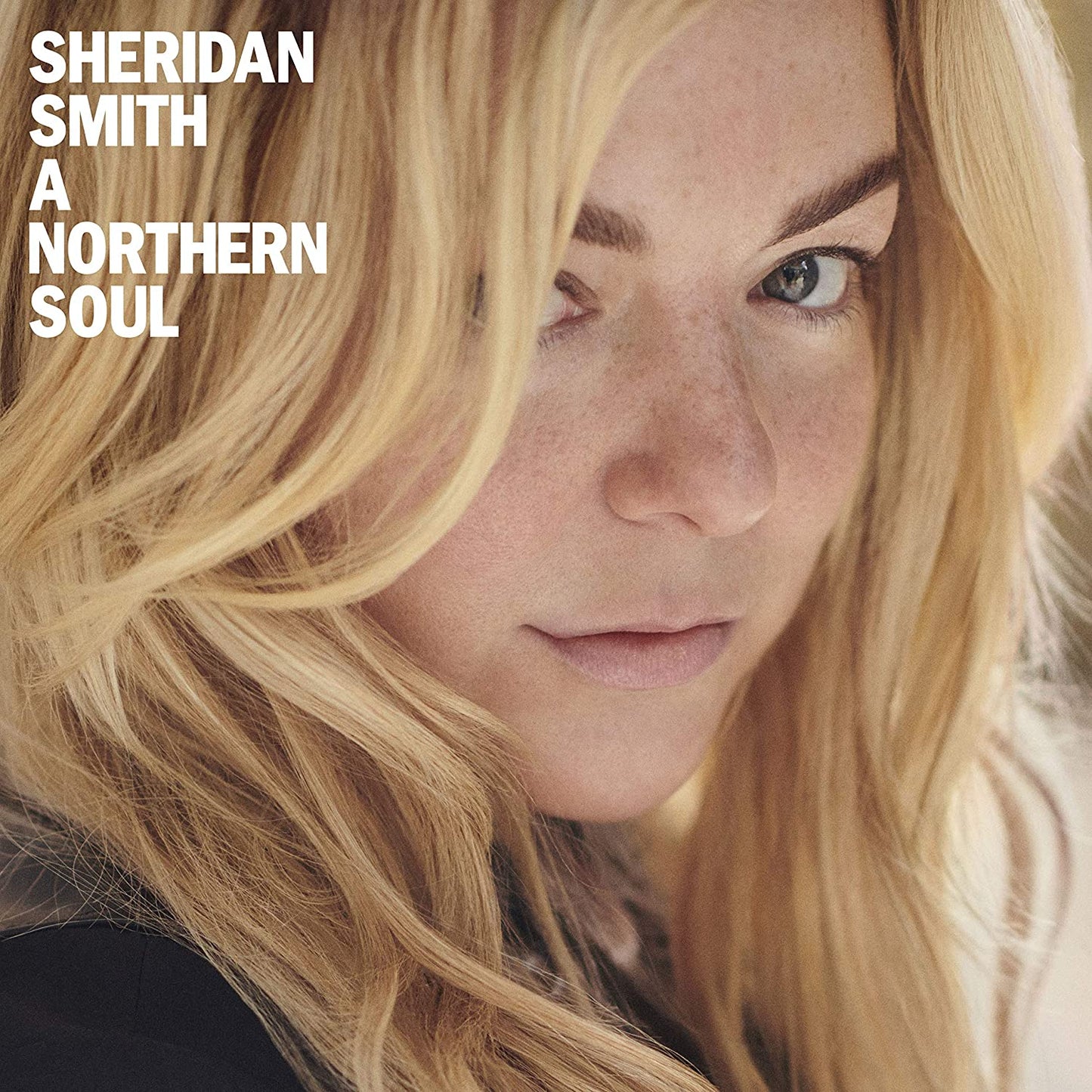 "CD cover featuring a close-up of Sheridan Smith with long blonde hair."