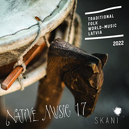 CD cover featuring a drum, wooden carving, and text “Native Music 17”.