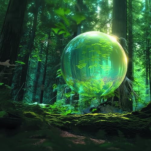 CD cover: a glowing orb within a lush, dark green forest.