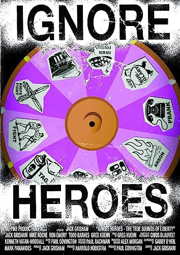 DVD cover for "Ignore Heroes" featuring a purple and black wheel of fortune.