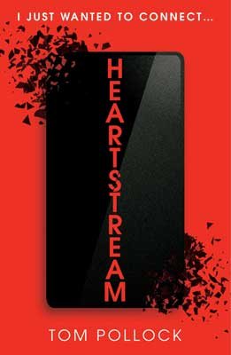 The alt text for the image is: "Red book cover with black phone and 'Heartstream' text."