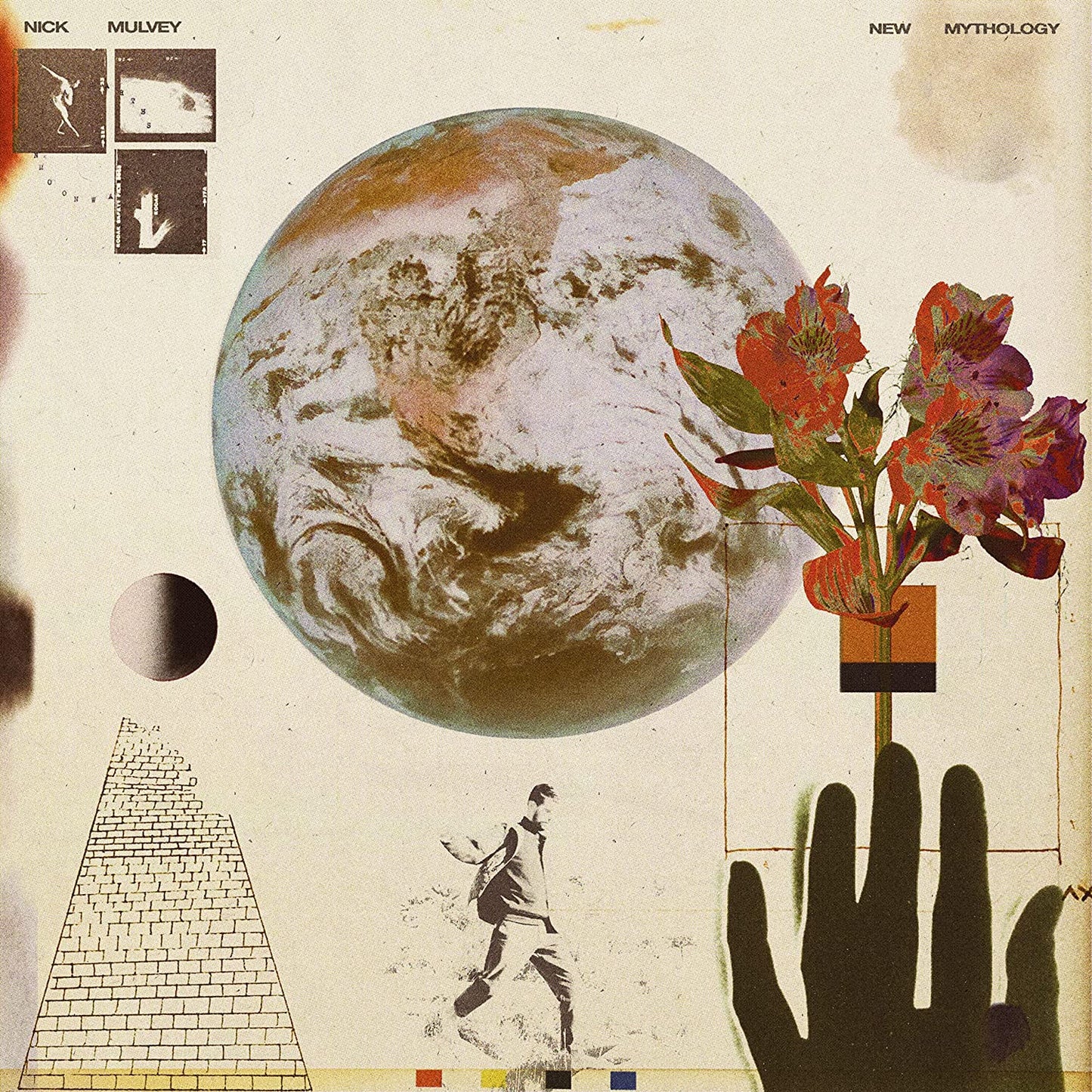 Album cover: Earth, flowers, and collage elements in muted tones.