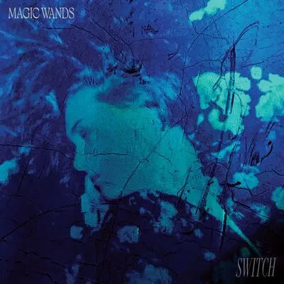 CD cover for Magic Wands’ “Switch” with abstract blue and green textures.
