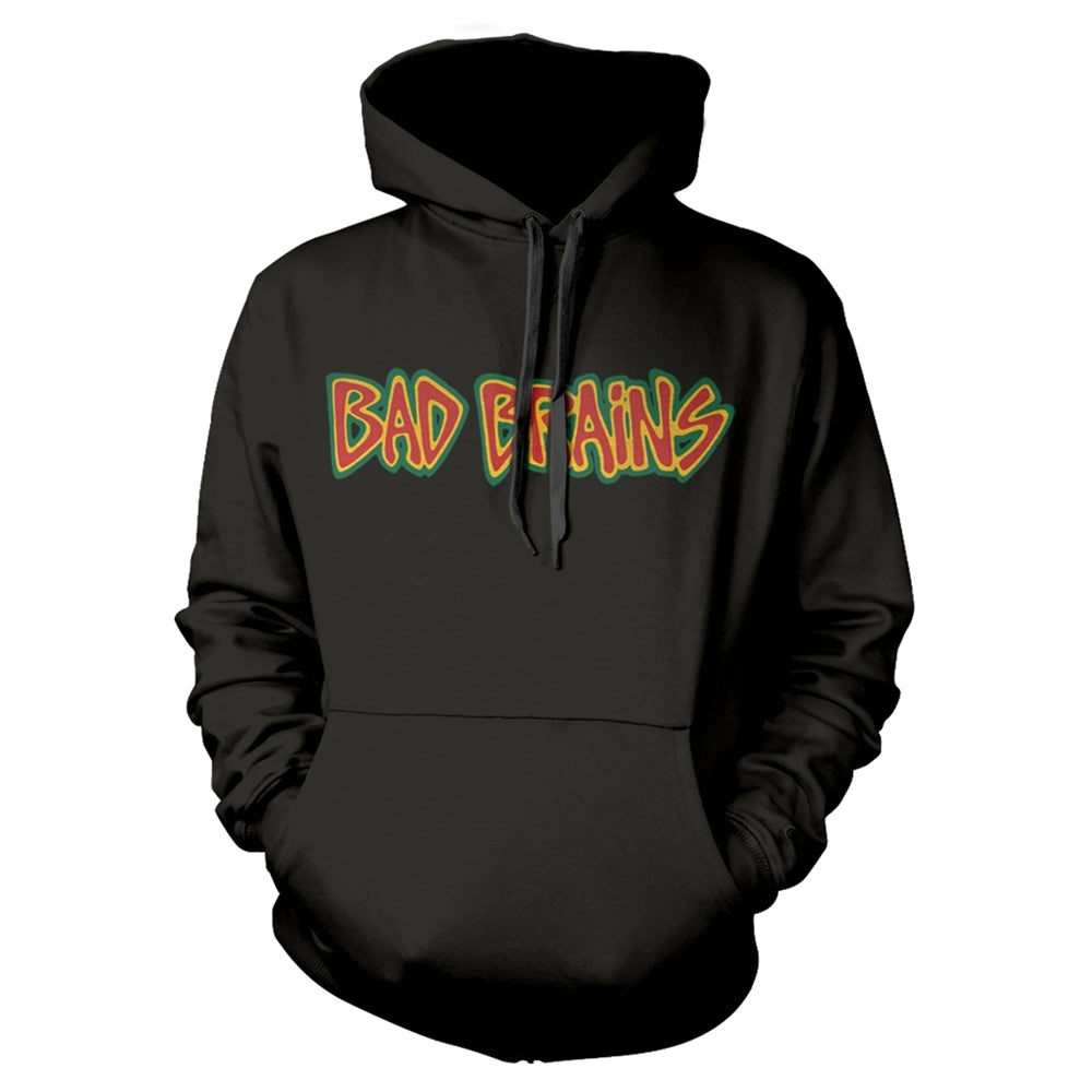 Bad Brains Men Hooded Sweater Black XXL, 80% Cotton, 20% Polyester, Regular