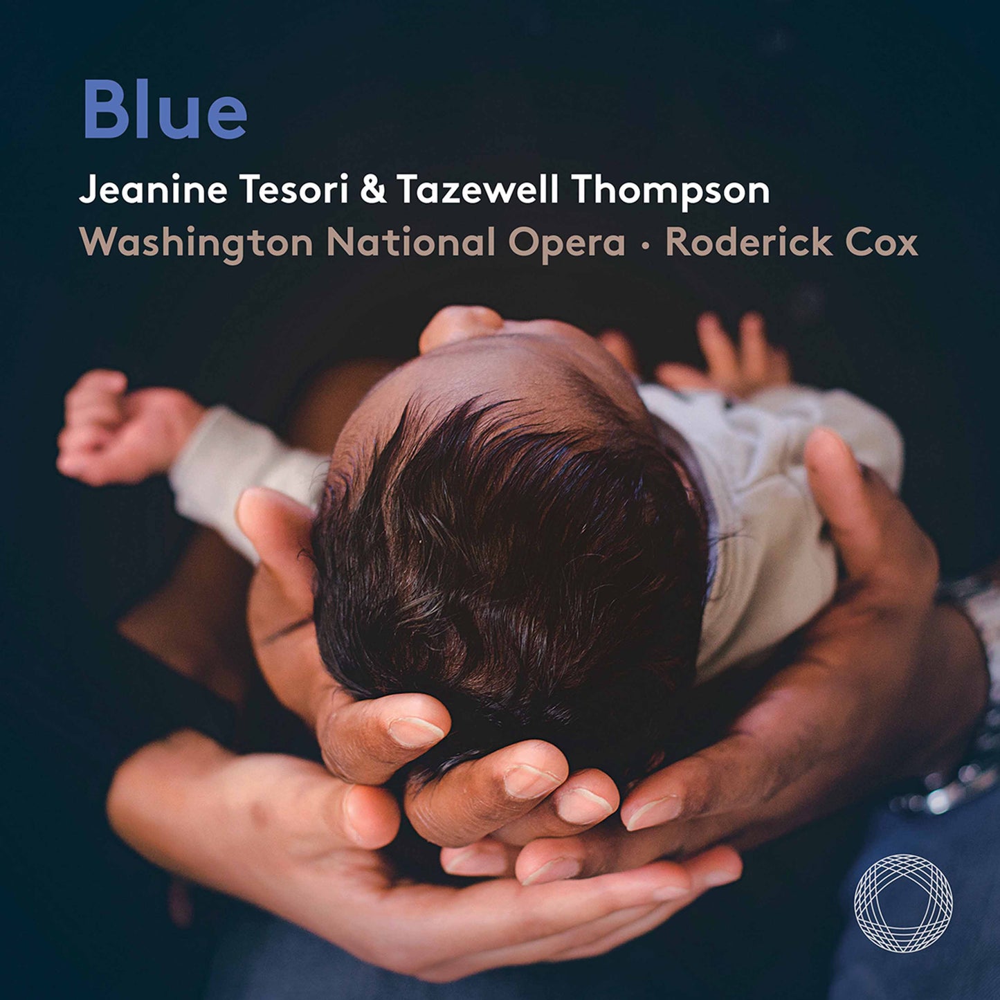 CD case featuring musical theatre composers Jeanine Tesori and Tazewell Thompson, titled "Blue.