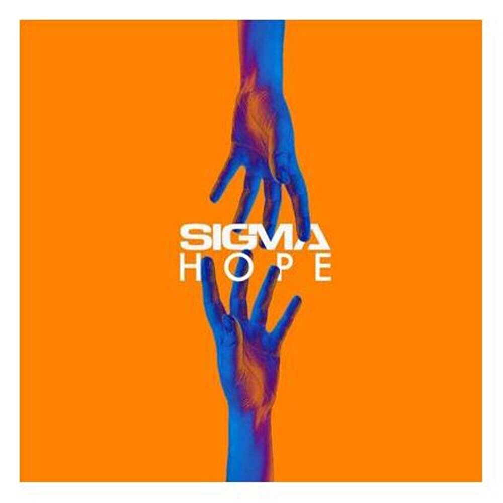 "Two blue hands reaching towards each other on an orange background with white text."