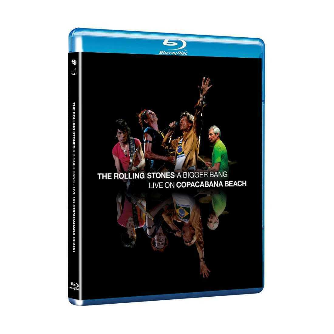 The Rolling Stones ‘A Bigger Bang’ Blu-ray cover with band members.