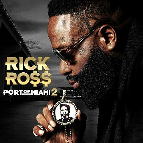 "Album cover featuring Rick Ross with a pendant, gold text, and a parental advisory label."