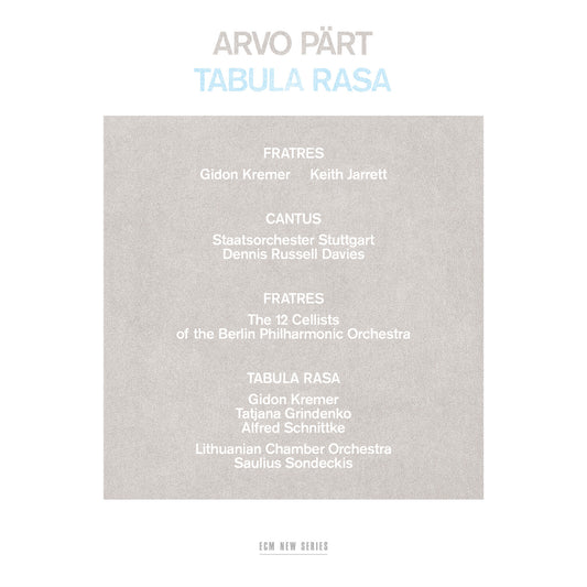 Kremer/jarrett/grindenko - Kremer/jarrett/grindenko - Arvo Part - Tabula Rasa [vinyl] [VINYL]