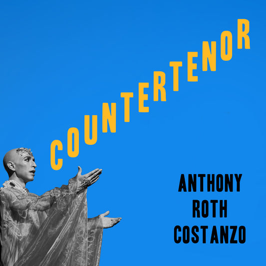 CD cover: Anthony Roth Costanzo, countertenor, in theatrical costume.