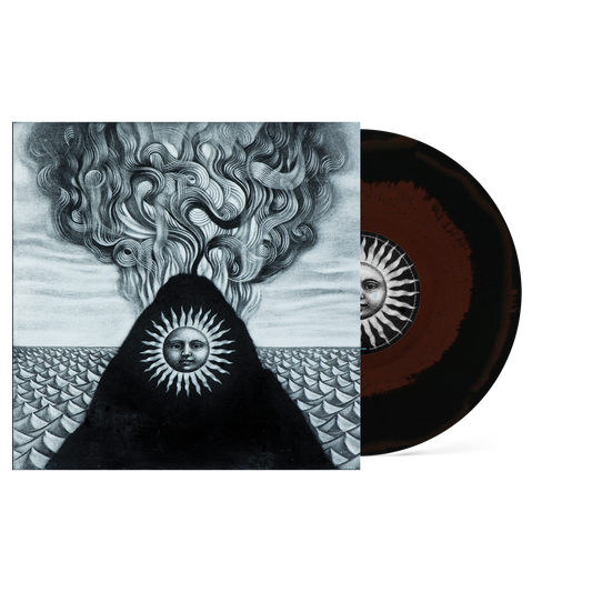 Gojira's "Magma" vinyl record with illustrated cover and colored disc.
