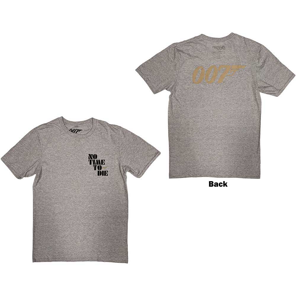 James Bond 007 Unisex T-Shirt: No Time To Die & Logo