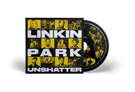 Linkin Park "Unshatter" CD with band members’ portraits on cover.