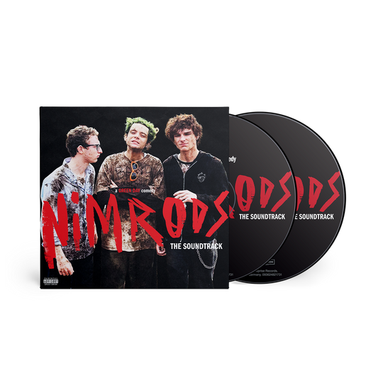 CD case for Green Day’s “Nimrods (OST)” with band members pictured.