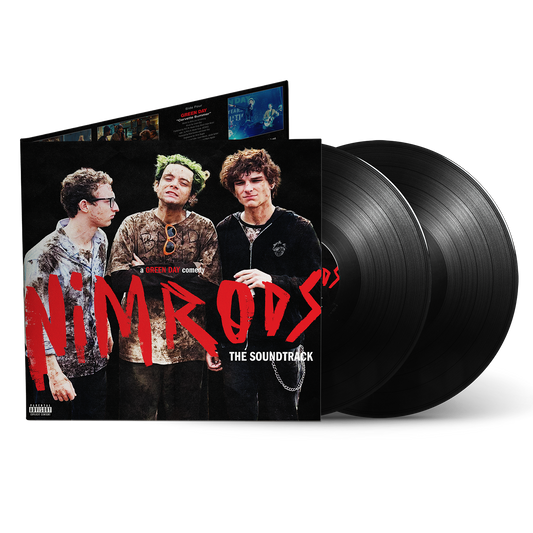 Green Day’s “Nimrods” vinyl record with band members on the cover.