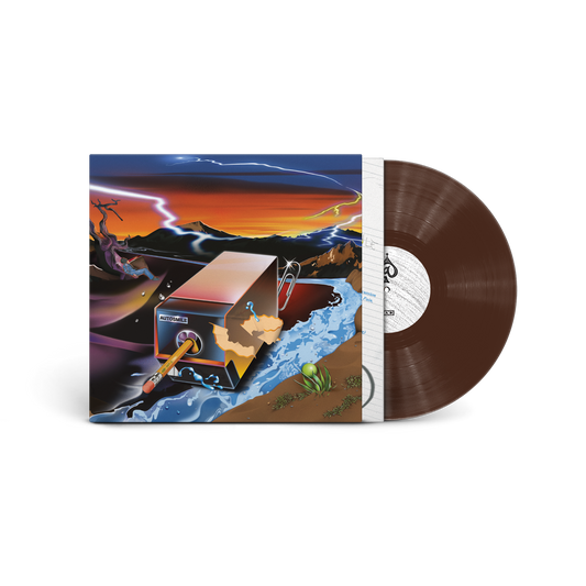 Autosmile vinyl record with surreal landscape cover art and a brown vinyl disc.