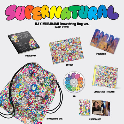NewJeans - Supernatural NJ X MURAKAMI (Drawstring Bag) [CD] Pre-sale 21/06/2024