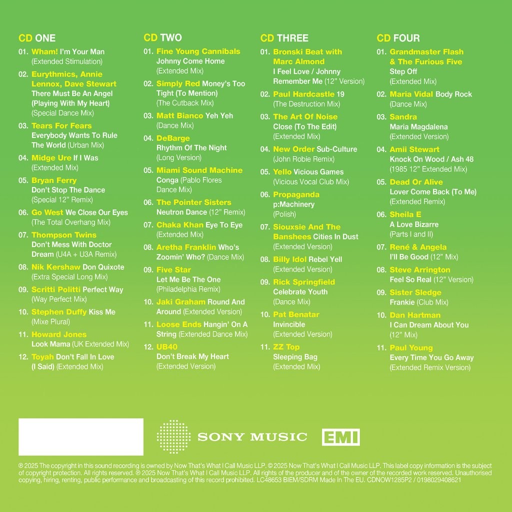 Various - NOW 12” 80s: 1985 – Part Two [CD]