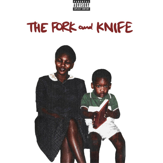 Album cover featuring a mother and child with text “The Fork and Knife”.