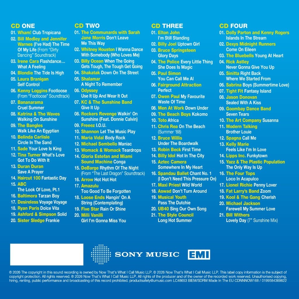 Various - NOW That's What I Call An 80s Summer [CD]