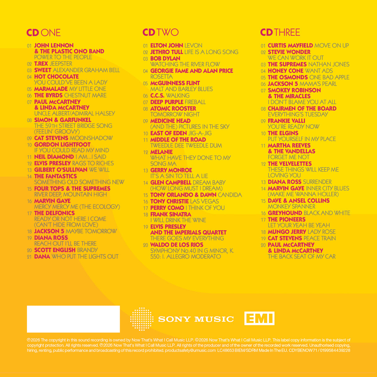 Various - NOW – Yearbook Extra 1971  [CD]