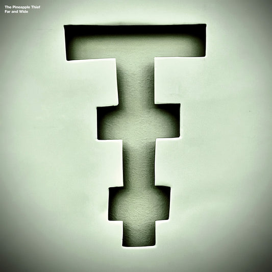 The Pineapple Thief "Far and Wide" CD cover, a textured letter T.