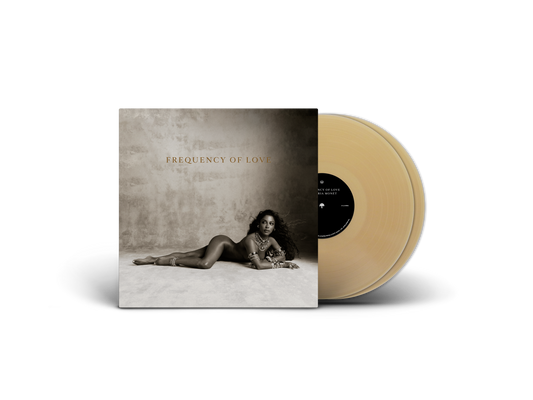 Victoria Monét's "Frequency of Love" vinyl record and album cover displayed.
