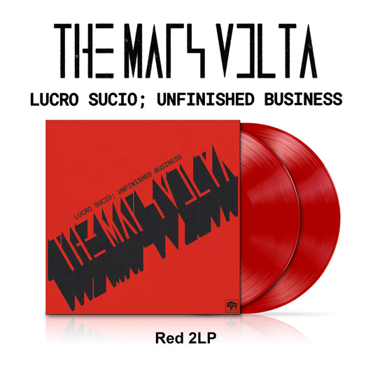 Red vinyl double LP of The Mars Volta’s “Lucro Sucio; Unfinished Business.”