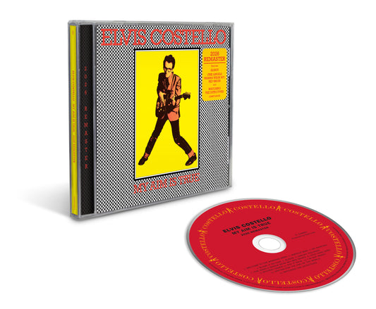 CD case for Elvis Costello’s “My Aim Is True,” 49th edition.