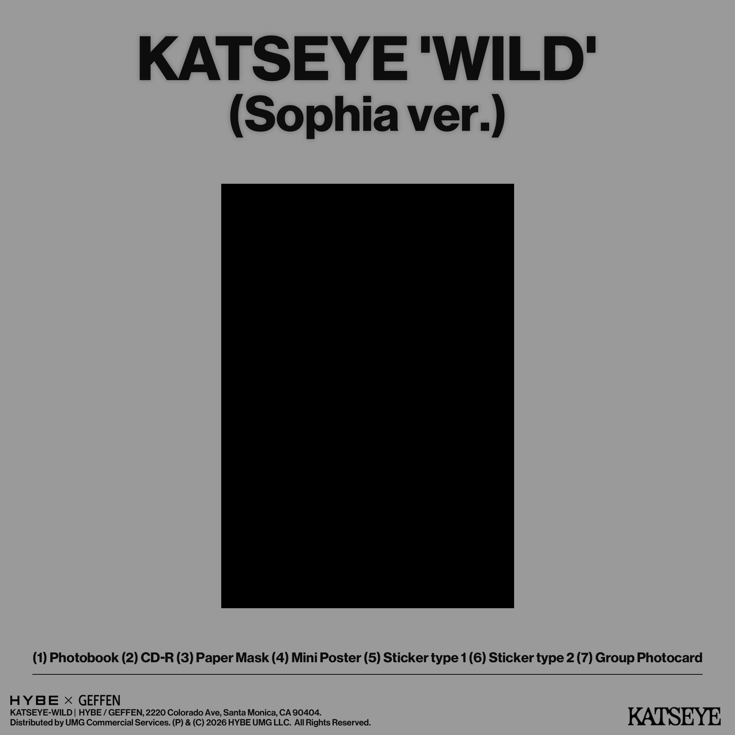 KATSEYE - WILD (Sophia Ver.) [CD]