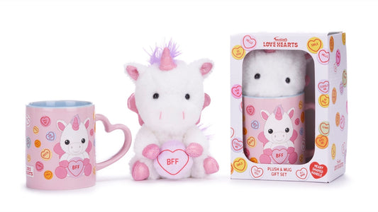 Love Hearts Unicorn Bff Mug And Plush Set