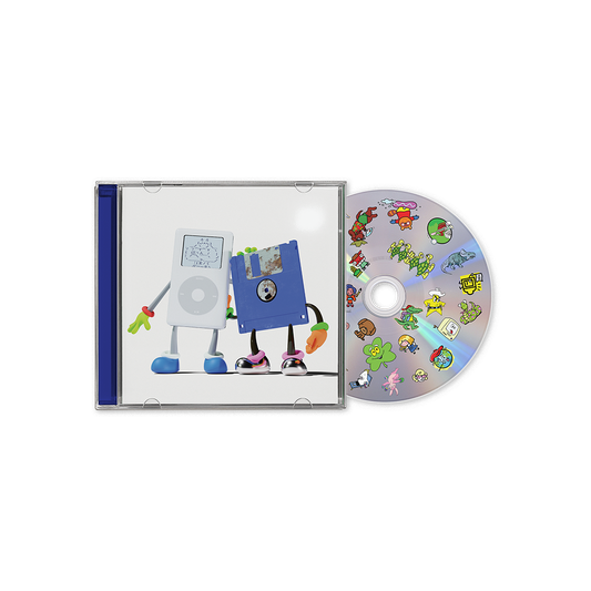 Avalanches CD case and disc with colorful cartoon-style illustrations.